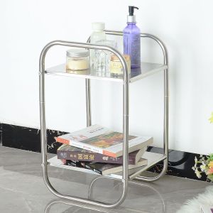 Nordic Side Table Movable Coffee Table Sofa Side Table Simple Corner Table Creative Stainless Steel Shelf Bedside Table