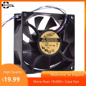 92มม. X 38มม. พัดลม DC 48V สำหรับ ADDA 9238 48V 0.25A พัดลมระบายความร้อนเซิร์ฟเวอร์ควบคุมอุณหภูมิ PWM 4 สาย