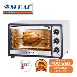 SEKAI Oven Listrik Low Watt Kapasitas Loyang 21L Pemanggang Makanan Rotisserie - OV 210
