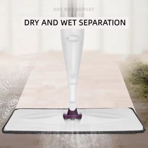 Kocoroo 360° Microfiber Spray Mop Cleaner - Complete Set with Original Replacement Pads Heavy Duty Tools and Long Handle  A Best Seller! One-Hand Operation Swiveling Complete Set Multifunctional Householdl