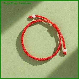 AngelCity Fashion Store 1pc Simple Red String Braided Bracelet Lucky Kabbalah Bracelets For Protection Good Luck For Success Amulet Jewelry Decor