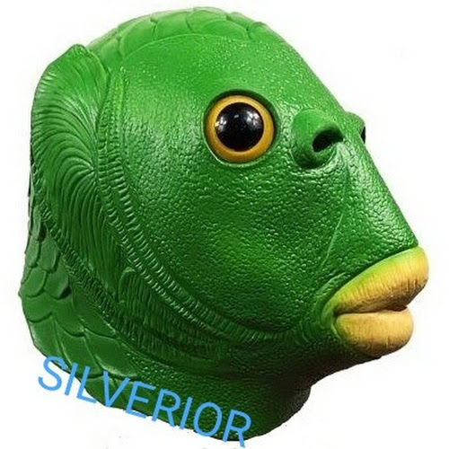 Topeng ikan kodok kura Jepang Japanese cucumber Kappa yokai myth mask