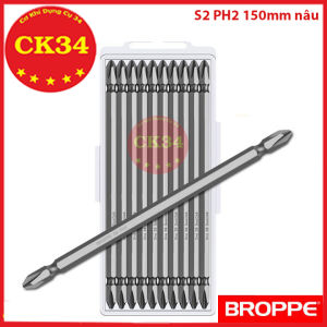 Bán lẻ-Mũi bắn vít bake 2 đầu từ tính thép không gỉ dài đủ kích cỡ từ 65mm-300mm hãng hãng BROPPE