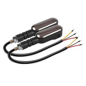 1 Pair LED Motorcycle Turn Signals Projector Blinkers Motorbike Replacement Turn Signal Indicator Lamp 27 Lighting Modes