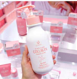 [BPOM] Scentio Pink Collagen Radiant & Firm Body Essence 350 ml