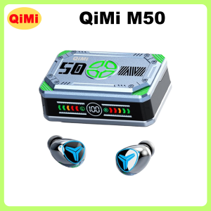Tai Nghe Bluetooth Gaming QiMi M50 - Màn LED Thông Minh Hiện Đại Chống Ồn ENC Micro HD Pin Trâu