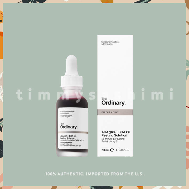 THE ORDINARY AHA 30% + BHA 2% Peeling Solution 30ml | Lazada PH
