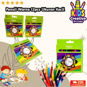 Crayon Pensil Warna 12 pcs Ukuran Kecil / Collor Pencil Paper Box Classic / D C