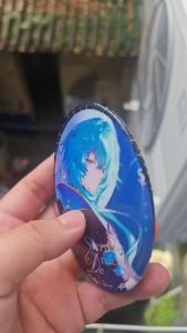 Game Honkai: Star Rail Anaxa Anaxagoras Oval Sparkling badge Brooch Pin Cosplay Badge Accessories For Clothes Backpack Decoration gift