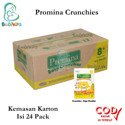 Promina Baby Crunchies Keju Kemasan KARTON Isi 24pc Camilan Snack Bayi