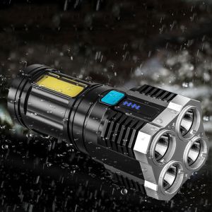 ( MY ACC ) Senter LED COB Senter Rechargeable USB 4 Mode