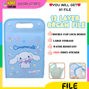(READY STOCK) Beg Simpanan Fail Kertas A4 13 Poket Kanak Birthday Present Gift File Folder Storage Children 卡通手提文件夹资料袋