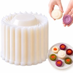 FLYING Double Ended Mooncake Mold Scalloped Edge Hand Press Baking Mold Creativ Detachable Mung Bean Cake Embossing Mold Home Baking