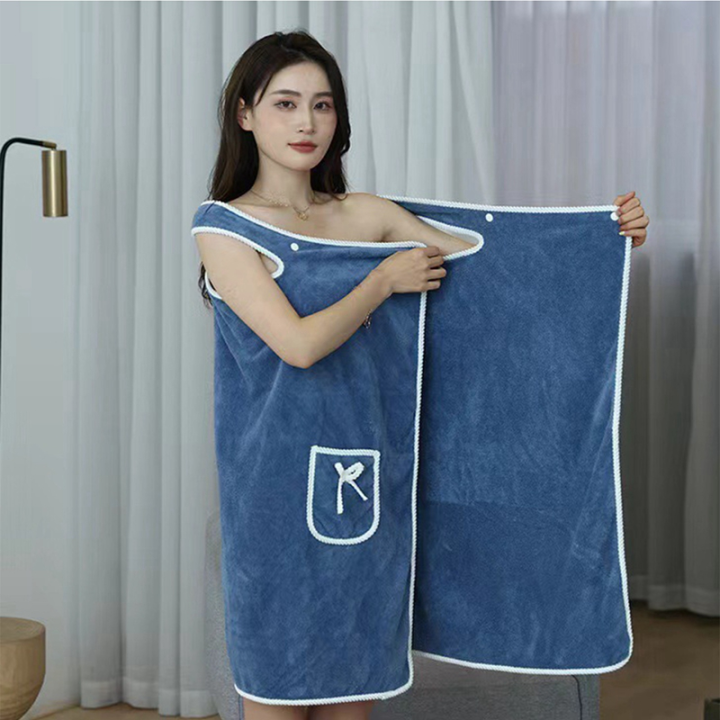 Bath Towel Wrap Dress for Women Bath Towel Household Women Wearable Wrap  Adults Absorb Water Dry Hair Skirt Long Style Bathroom Washable Bathrobe