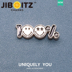 Metal jibbitz charm Shoe Buckle Shoe Accessories Metal Letters Smiley Fashion Decorative Buckle