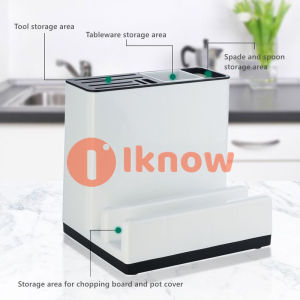 I Know Kệ Đa Năng Nhà Bếp Thớt Nắp Nồi Hộp Đựng Bộ Đồ Ăn Nhiều Ngăn