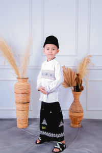 Sarung Instan Anak Bordir premium bali katun adem hitam umur 2 3 4 5 6 7 8