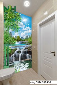 Tranh gạch 3d ốp tường phòng tắm - SXC522