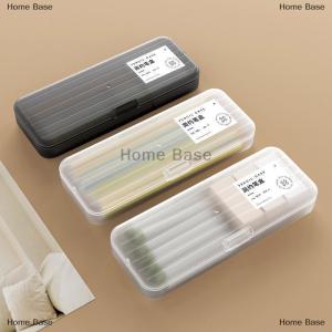 [COD] Home Base กล่องดินสอแฟชั่นแบบเรียบกล่องใสด้านกล่องเก็บของความจุสูงกล่องแยกสายเคเบิลข้อมูลอุปกรณ์สำนักงานโรงเรียน