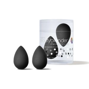 Beautyblender® MicroPro Black Beauty Blender Makeup Sponges Super-Soft Foam Easily Blends Concealers & Highlighters Made in USA Reusable Washable Streak Free Application 2 Pack