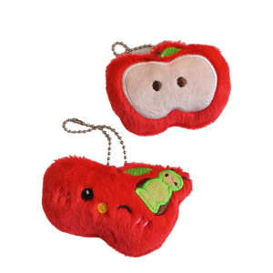 Apples Charm Pendant Plush Keychain Soft and Lovely Fashion Accessory for Any Occasions Bags or Keys Decoration