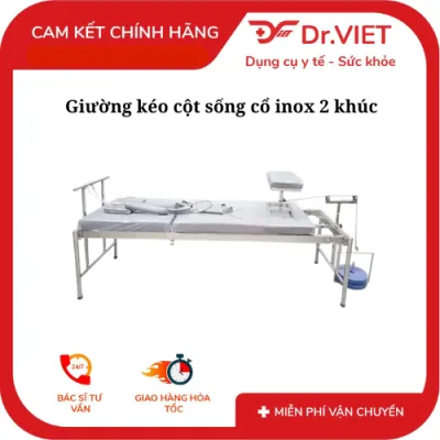 Giường kéo cột sống inox 2 khúc