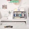 Tủ decor bàn học DecorMe kệ đựng bút trong suốt có thể xếp chồng lên nhau thành tủ mini trang trí bàn học. 