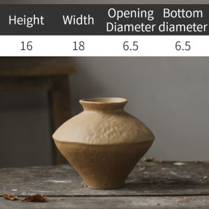 Ceramic Jar Vase Rustic Ceramic Bottle Flower Arrangement Ornament Vintage Nostalgic Handmade Homestay Hotel Wabi-Sabi Zen Style Ornament Craft