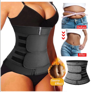 Waist Trimmer for Men and Women Weight Loss Waist Trainer Body Shaper Slimming Belt Tummy Trimmer Body Shaper Slim Waist Adjustable Sweat Belt Waist Slimming for Men/Women Girdle for Slimming Tummy Sauna Exercise Corset for Men/Women