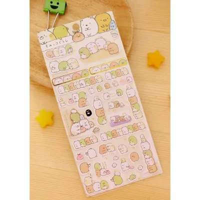 80PCS Sumikko Gurashi PVC Cartoon animal Stickers Planner Scrapbooking Stationery Japanese Diary Stickers Decals Office School student stationery friend classmate gift