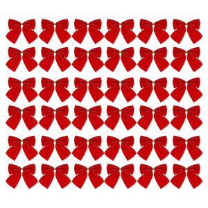 12/24ชิ้น โบว์ประดับต้นคริสต์มาส / โบว์คริสต์มาสขนาดเล็ก / โบว์ประดับกลิตเตอร์สำหรับงานแต่งงาน / งานปาร์ตี้คริสต์มาส / อุปกรณ์ห่อกล่องของขวัญคริสต์มาส / โบว์ประดับต้นคริสต์มาสสีแดงทอง