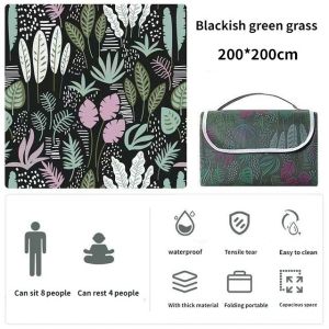 Seeker Outdoor Foldable Portable Picnic Mat Waterproof Beach Mat Thickened Outdoor Camping Blanket Durable Travel Ground Sheet Family Picnic Rug for Beach Park Garden Hiking Camping Trips.