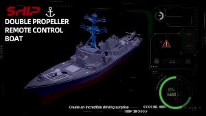 Remote Control Warship RC Military Battleship 2.4GHz Remote Control Boat for Lakes and Rivers RC Armed Arleigh Burke Class Destroyer Model with Low Battery Reminder for Adults