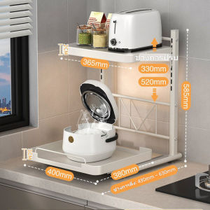 ชั้นวางเตาไมโครเวฟในครัว ชั้นวางเตาอบ ชั้นวางเตาอบปรับความยาวและความสูงได้ ชั้นวางเตาอบ ชั้นวางจาน ชั้นวางจาน