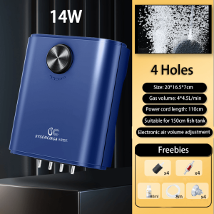 Aquarium oxygen pump fish tank water cluster box aerator silent household high power