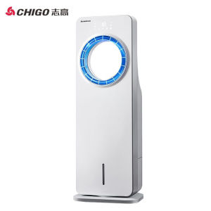 Chigo cooler air cooler household dormitory fan air conditioning fan bladeless fan single-cooling humidification small mobile water-cooled air conditioner-Double tank