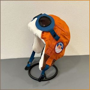 mũ bóng chày an toàn và đáng tin cậy hoạt hình mũ phi công thời trang mùa đông con gái sự ấm áp