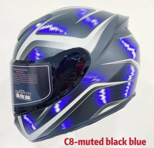 SIZE LARGE！BLACK VISOR HELMET K691A-C8 RXR Full Face Helmet With ICC. RXR Full Face Helmet With BPS