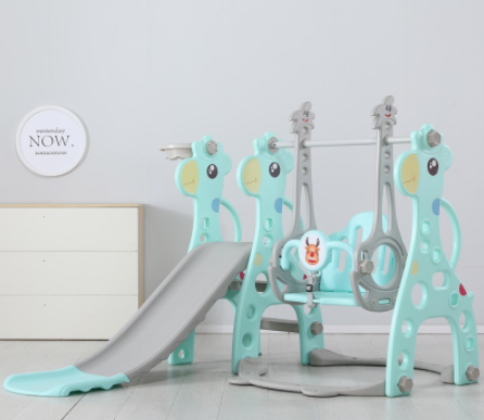 GStar Children Castle In Slide and Swing Set Kids Indoor basketball  Playground Toy