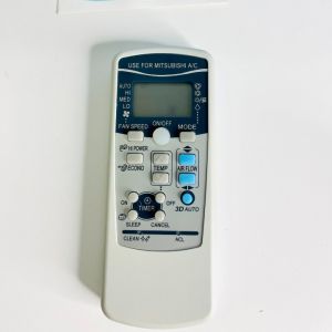 Điều khiển điều hòa máy lạnh Mitsubishi 3D (3 nút xanh) - TT88
