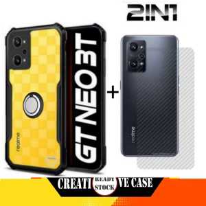 PROMO PAKET 2 INC 1 CASE REALME C53 NFC / REALME GT NEO 3T 2022 Ultra Slim Shockproof Transparent Premium Softcase Anti Fall Cincin Rink