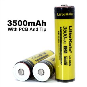 LiitoKala 18650 3.7V 3500mAh Tip with Flat model Lithium Rechargeable Battery For Flashinglight etc.