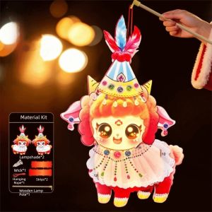 GFNIE4 New Year Sheep Lantern Ancient Chinese Style Cartoon Lamb Luminous Lantern Traditional Handmade LED Lantern Toys Chinese New Year