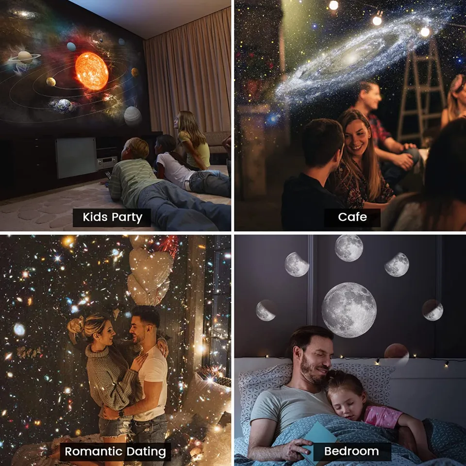 Star Projector, Home Planetarium Galaxy Projector for Bedroom, 12 in 1  Planetary System Projector, Night Light Projector for Room Decor, Kids  Adults