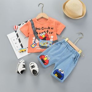 Cute graffiti pattern Summer Children,Kids T-shirt Clothes Sets for Boys sets kid clothes girl sets