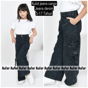 TERBARU KULOT CARGO ANAK TERBARU KAIN JEANS USIA 5-17 TAHUN
