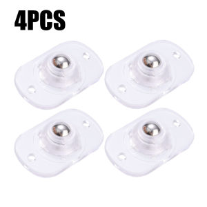 เฟอร์นิเจอร์ล้อเลื่อนแบบใส4ชิ้น/เซ็ตลูกปัดสแตนเลสล้อสากลอุปกรณ์เสริมฐานมือถือในครัวเรือน