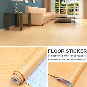 Wood floor sticker thickened wear-reistant dirt resistant self adhesive bedroom floor wallpaper