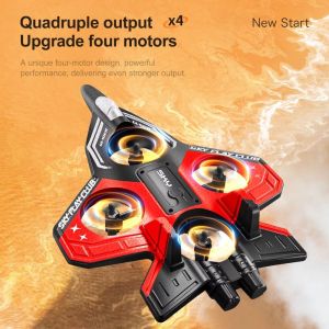 SUN ME RC s Remote Control Foam Fighter EPP Foam Gravity Sensing Four Motor Helicopter Toy Profesional Rechargeable RC Hobby Jet Plane Kids Toddlers Children