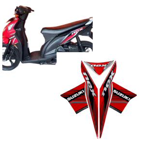STIKER STRIPING LIS LES BODY MOTOR SUZUKI NEX TAHUN 2014 WARNA MERAH 1SET STANDAR